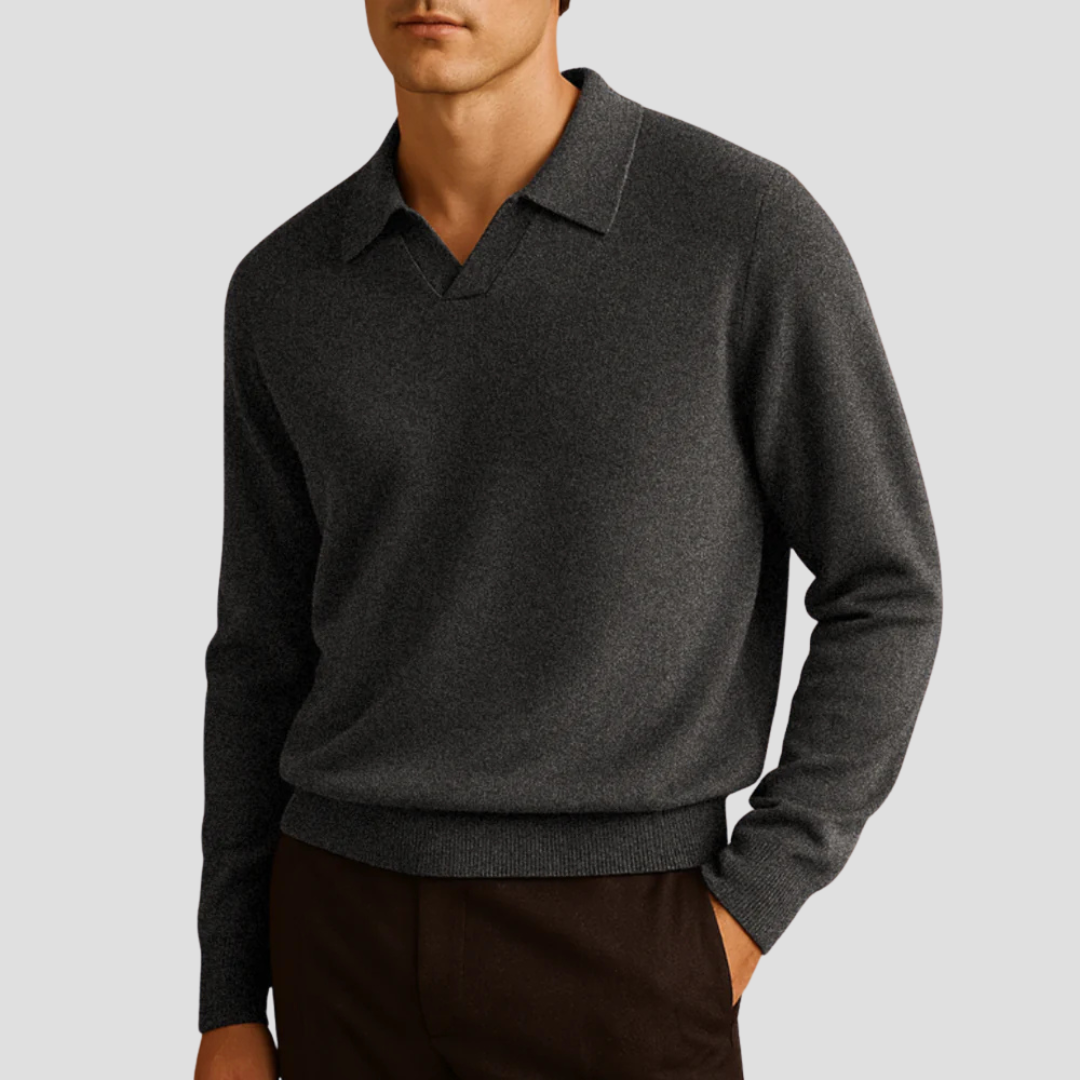 Pull en maille à col montant pour homme