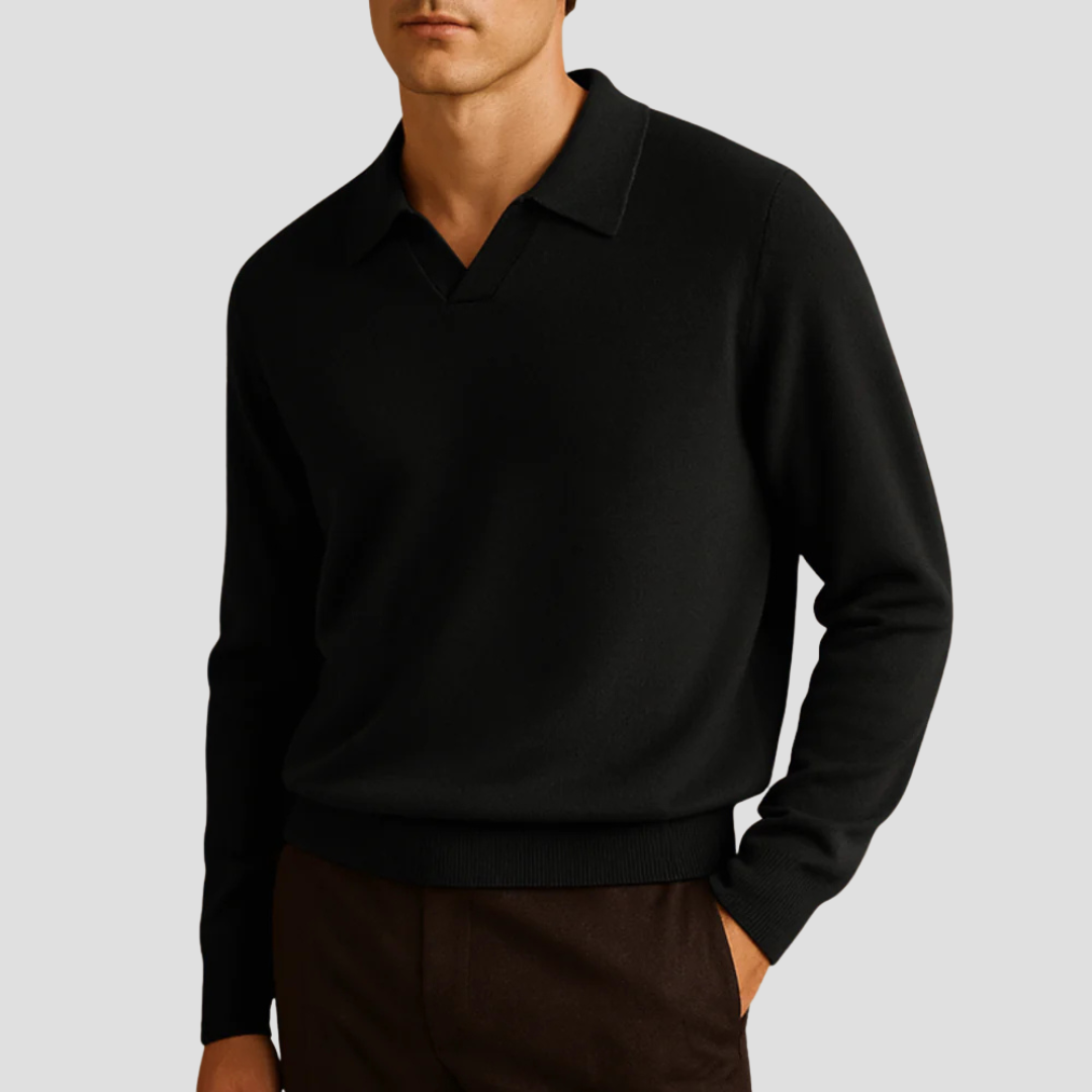 Pull en maille à col montant pour homme