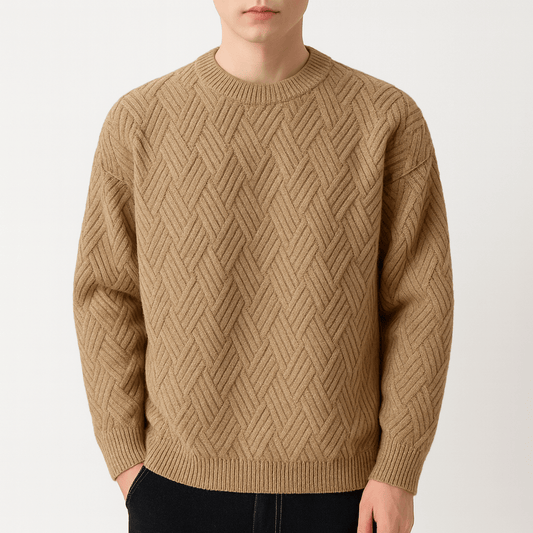 Pull en maille à col rond pour homme