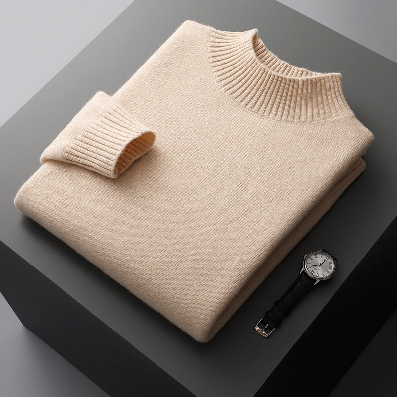 Pull en maille confortable à col rond pour homme