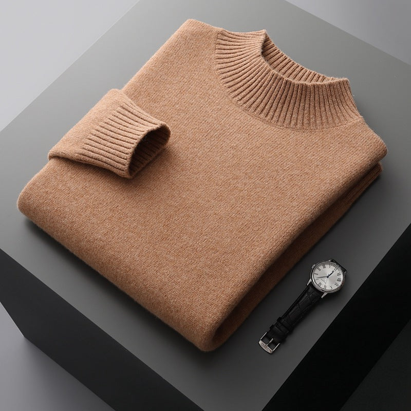 Pull en maille confortable à col rond pour homme