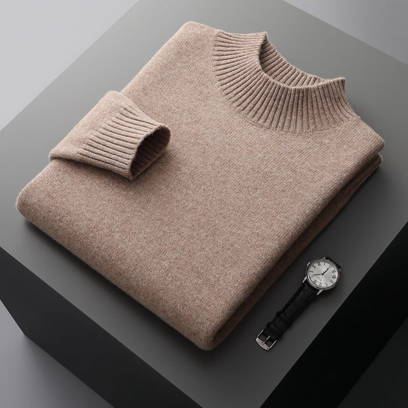 Pull en maille confortable à col rond pour homme