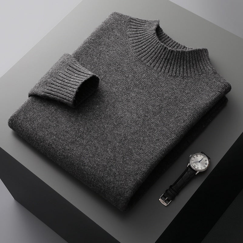 Pull en maille confortable à col rond pour homme