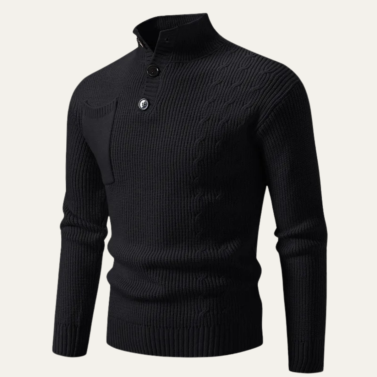Pull en maille côtelée slim pour homme