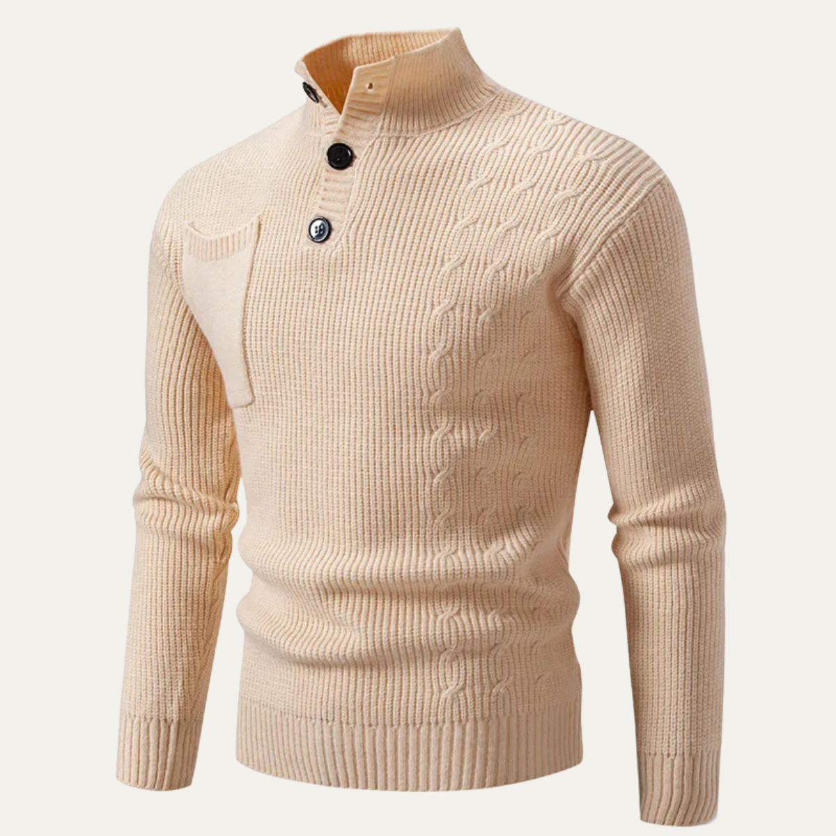 Pull en maille côtelée slim pour homme