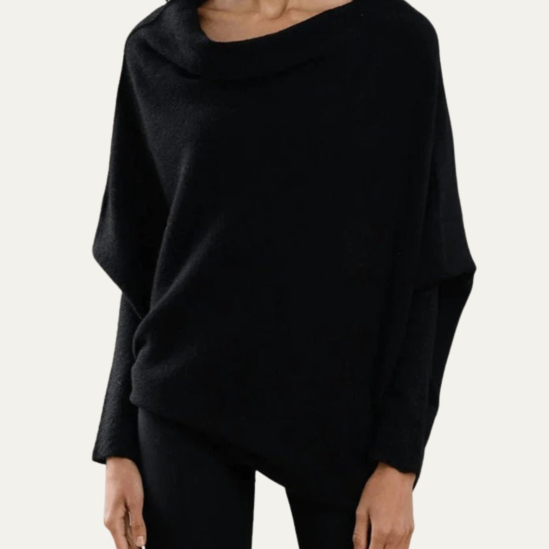 Pull en maille décontractée à épaules dénudées pour femme