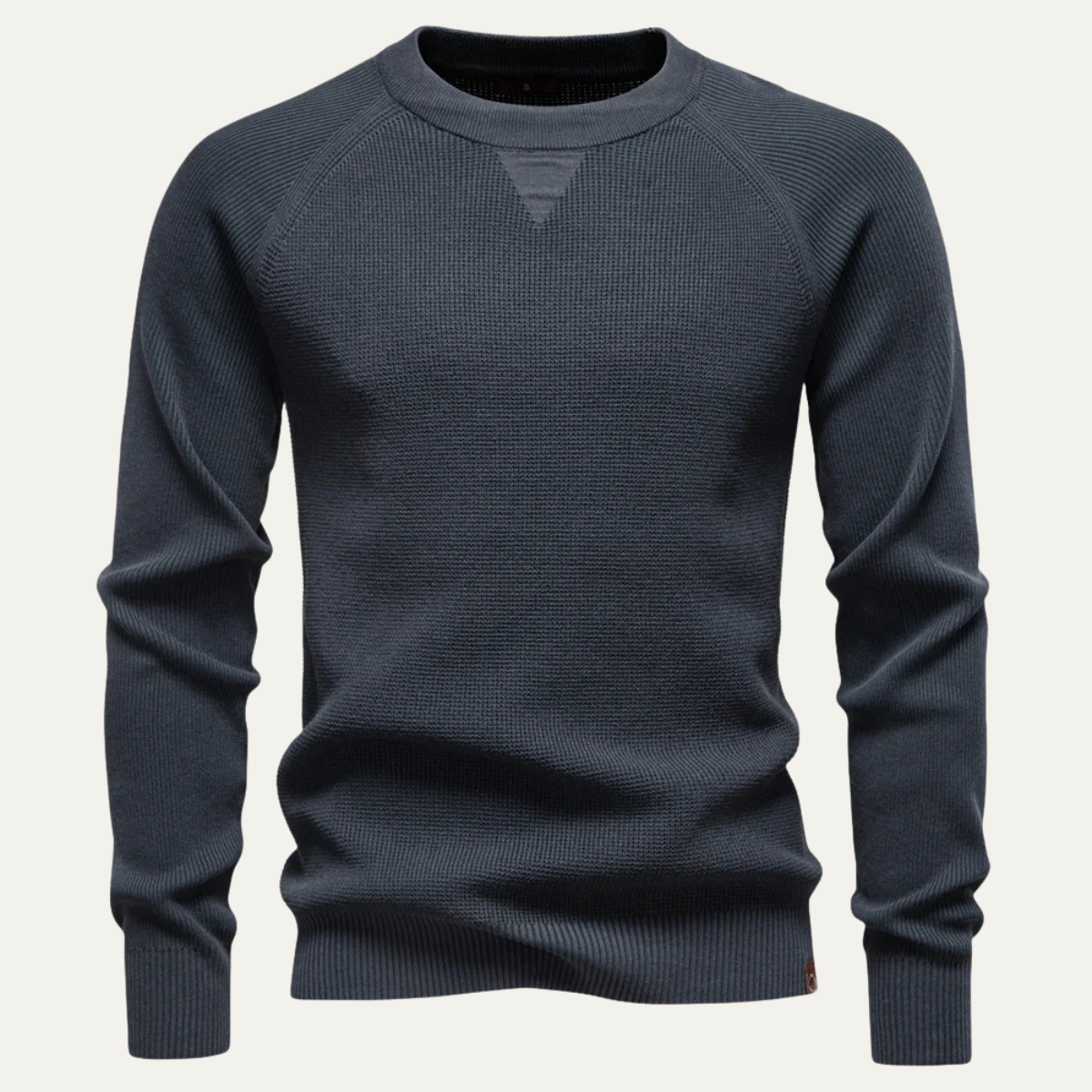 Pull en maille texturée à col rond pour homme