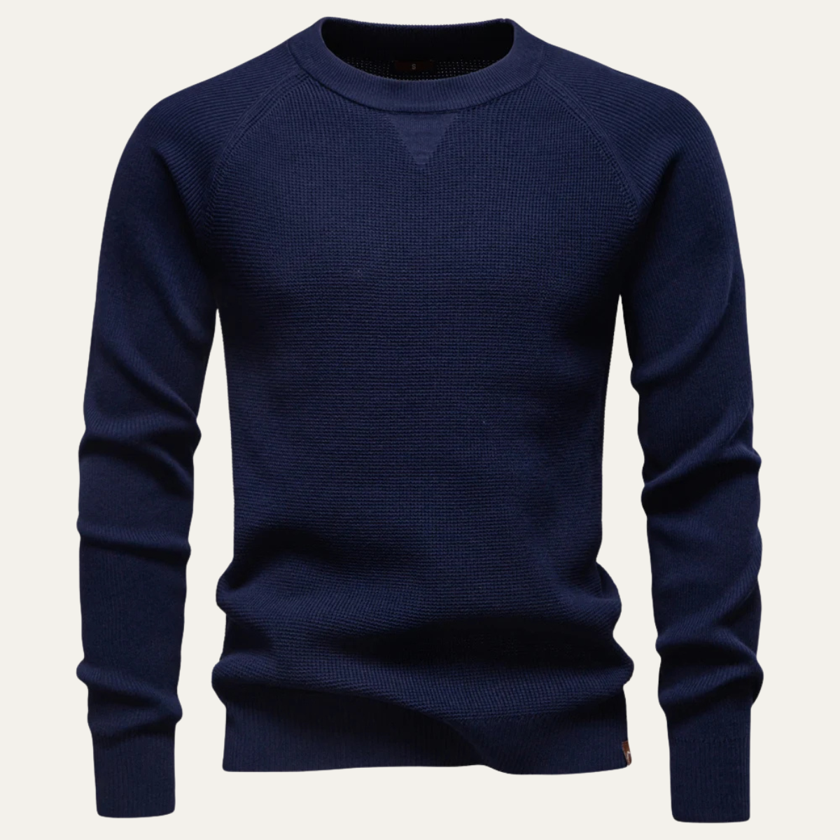 Pull en maille texturée à col rond pour homme
