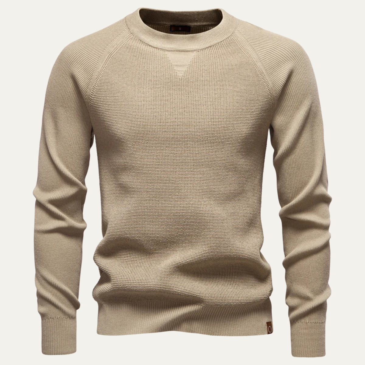 Pull en maille texturée à col rond pour homme