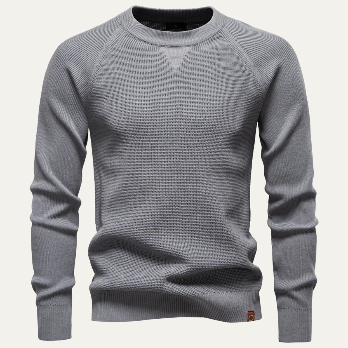 Pull en maille texturée à col rond pour homme