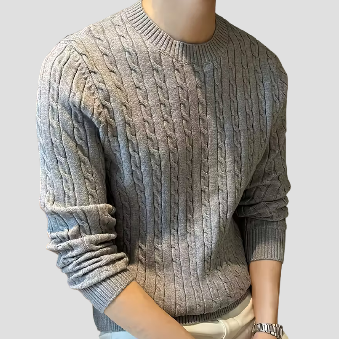 Pull en maille texturée classique pour homme