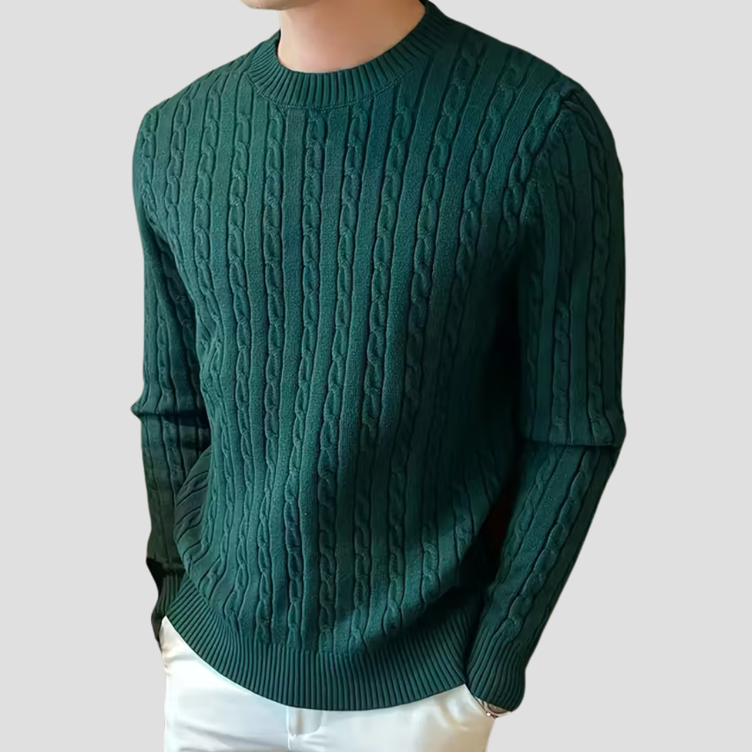 Pull en maille texturée classique pour homme