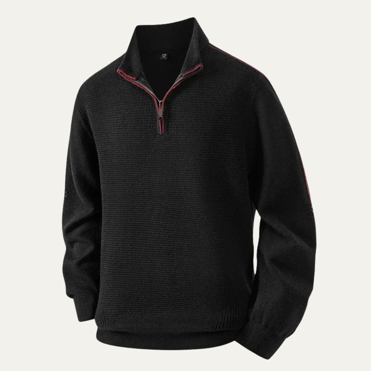 Pull en polaire texturée pour homme avec col zippé.