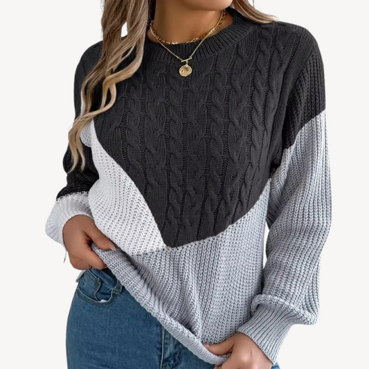 Pull patchwork coloré pour femme