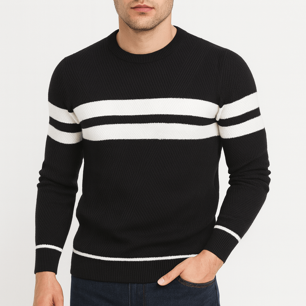 Pull patchwork pour homme
