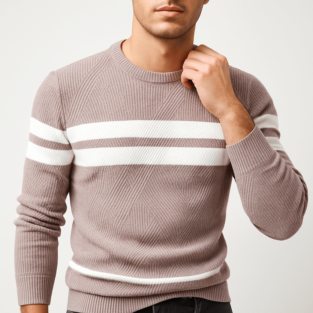 Pull patchwork pour homme