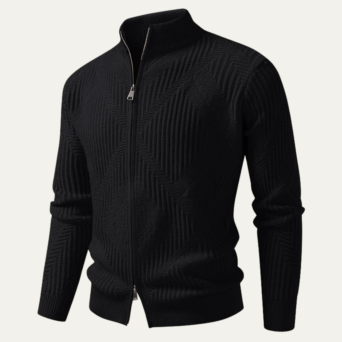 Pull polaire pour homme à motif color-block