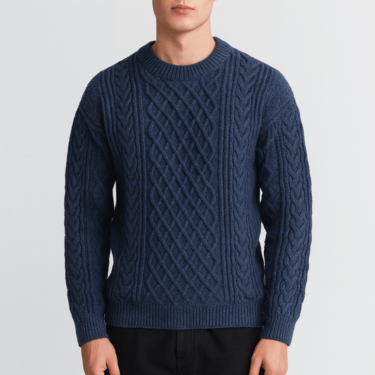 Pull vintage côtelé pour homme