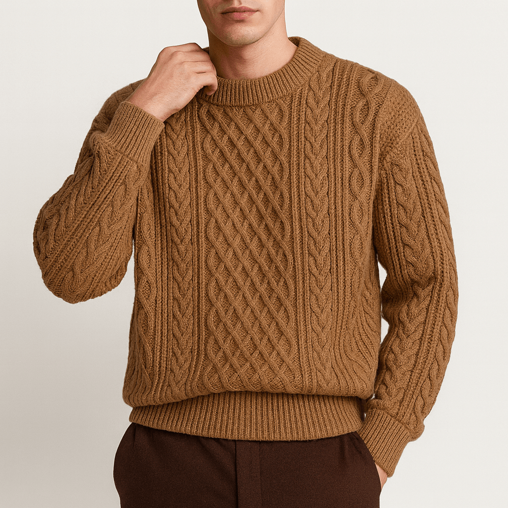 Pull vintage côtelé pour homme