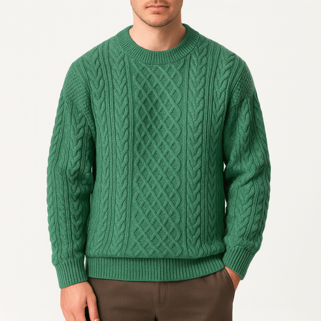 Pull vintage côtelé pour homme