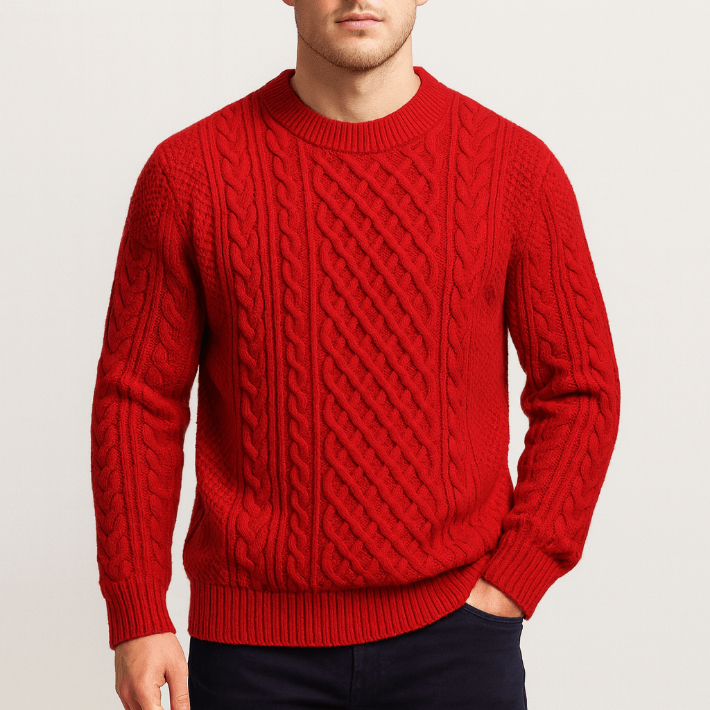 Pull vintage côtelé pour homme