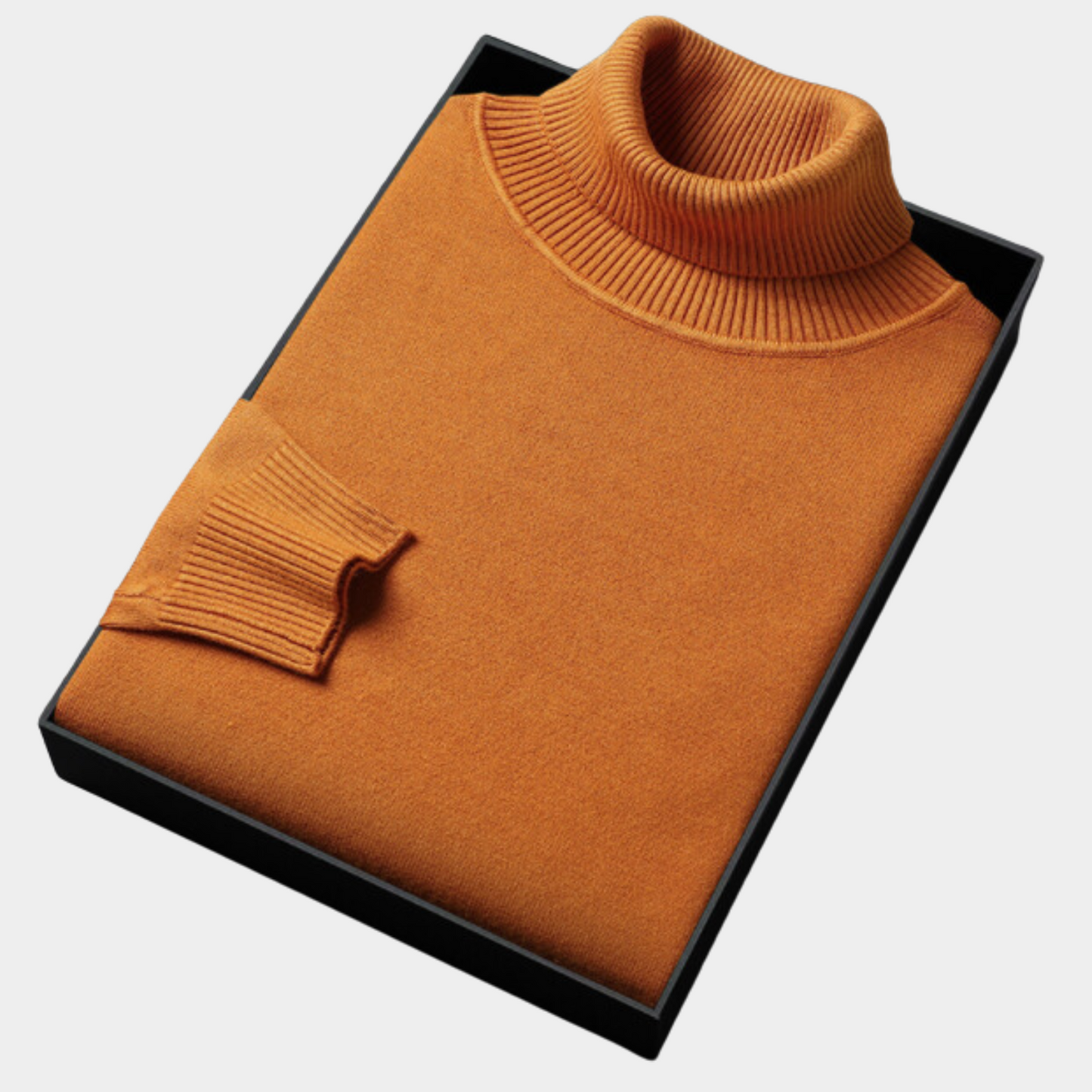 Pulls à col roulé côtelés classiques pour hommes
