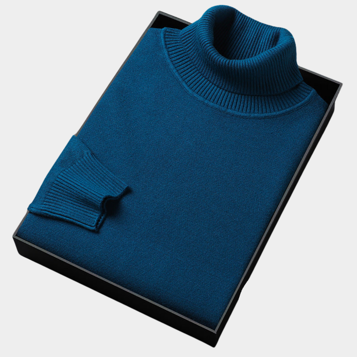 Pulls à col roulé côtelés classiques pour hommes