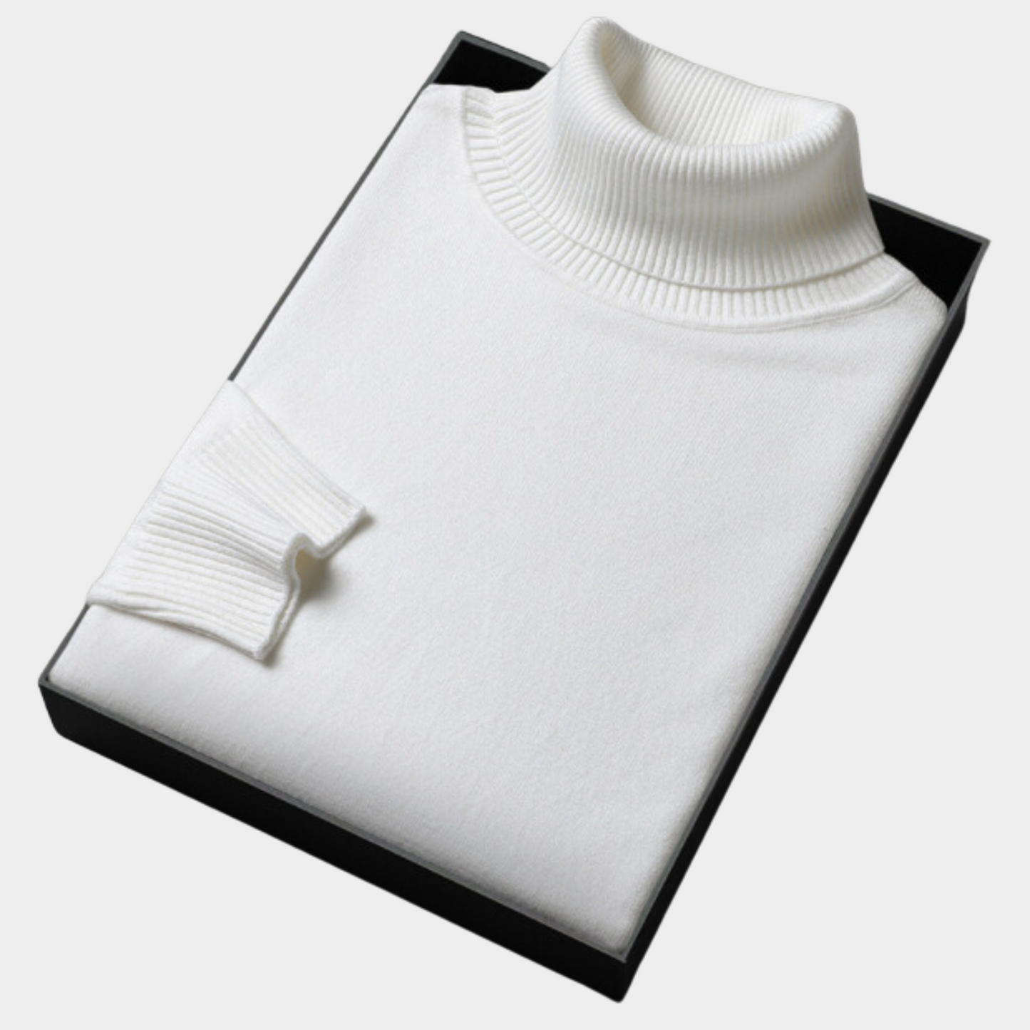 Pulls à col roulé côtelés classiques pour hommes