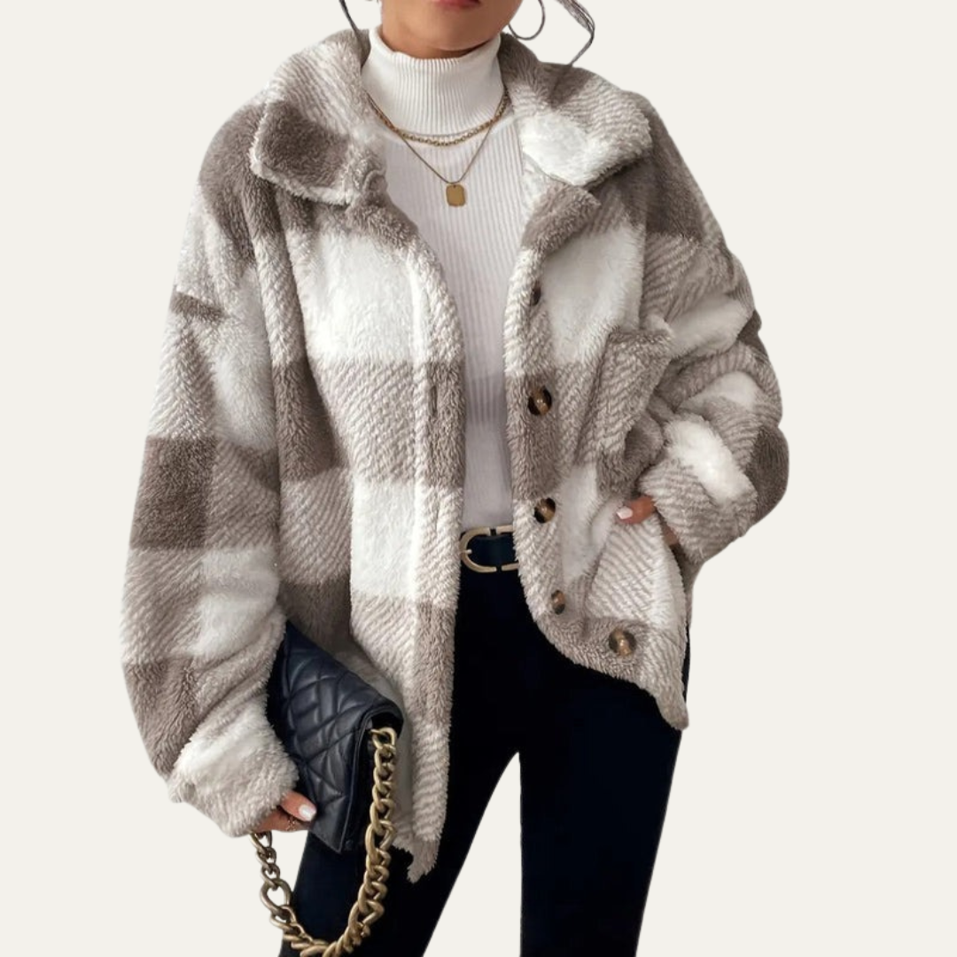 Surchemise à carreaux oversize pour femme