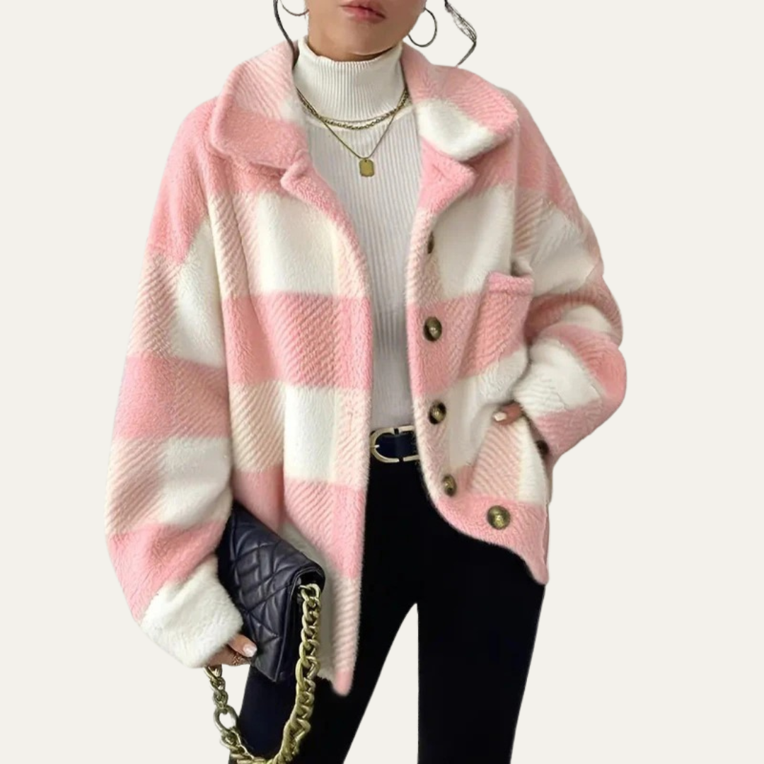 Surchemise à carreaux oversize pour femme