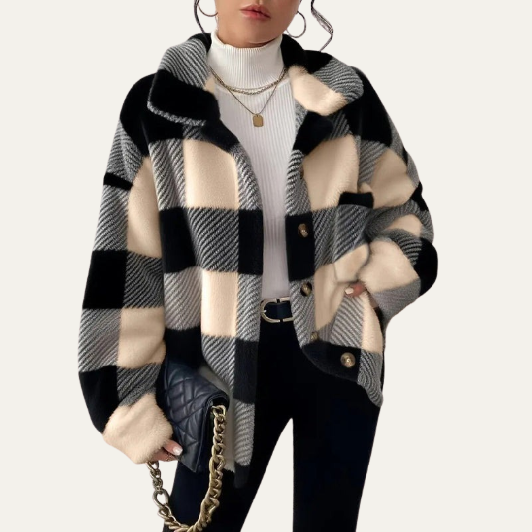 Surchemise à carreaux oversize pour femme