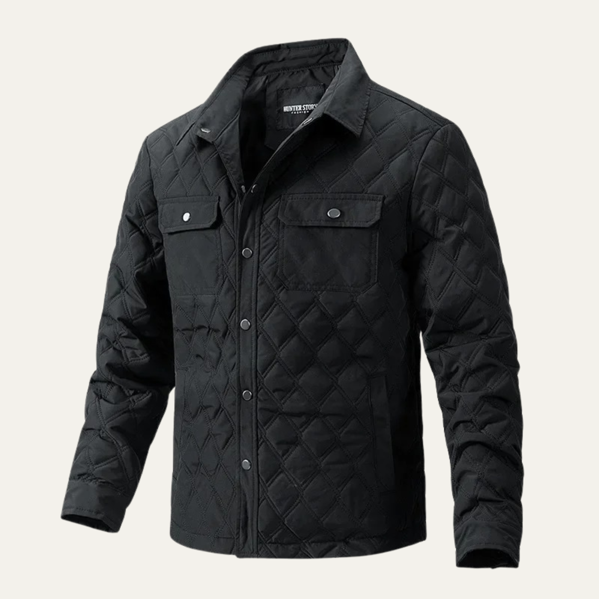 Surchemise matelassée à boutons-pression pour homme