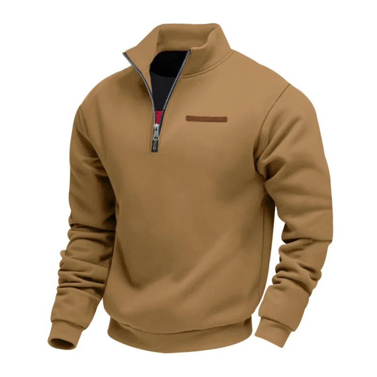 Sweat-shirt à col montant zippé pour homme
