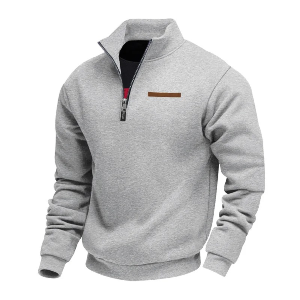 Sweat-shirt à col montant zippé pour homme