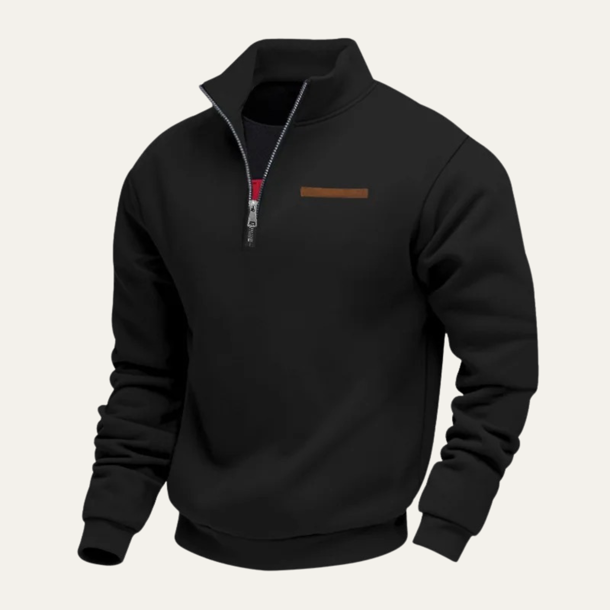 Sweat-shirt à col montant zippé pour homme