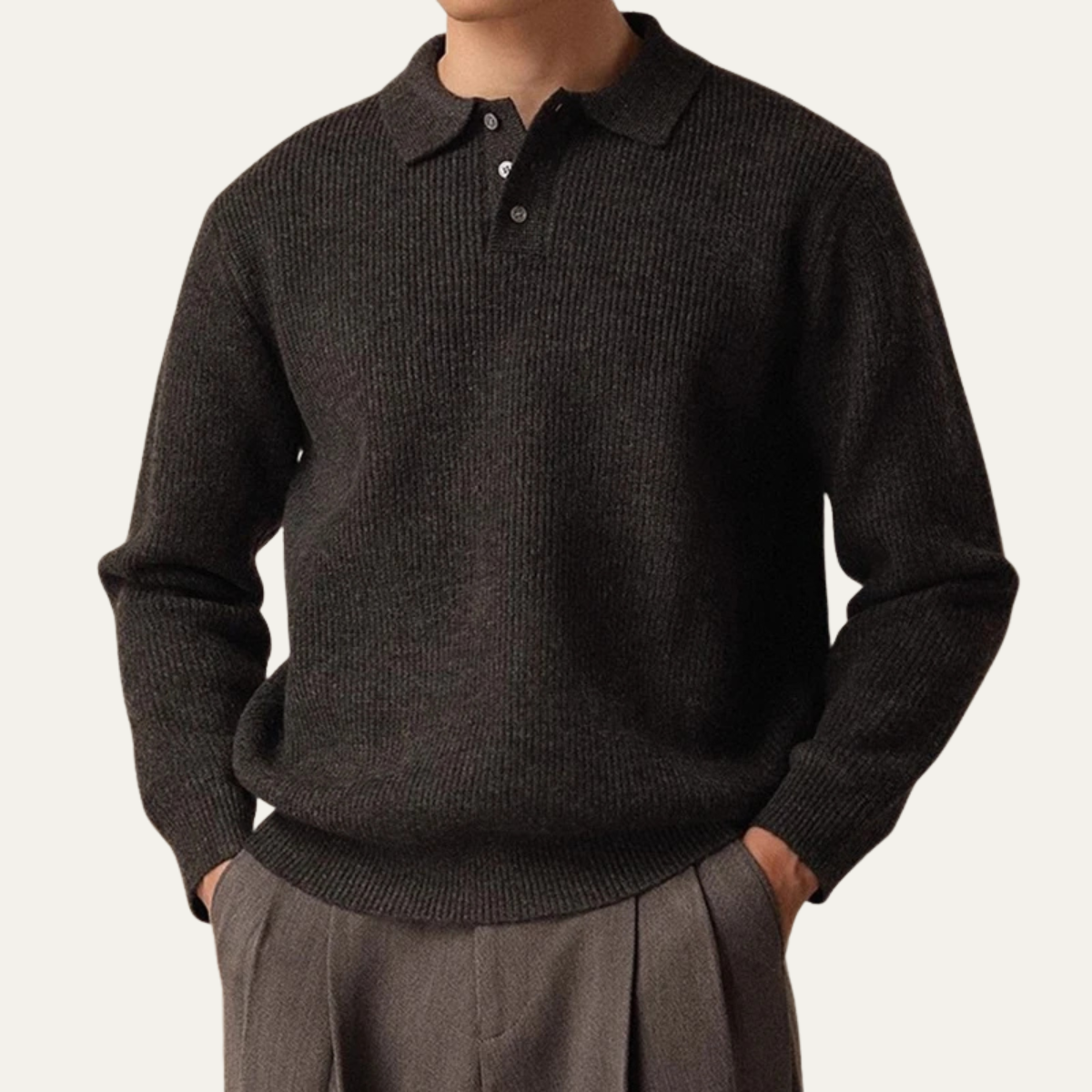 Sweat-shirt à col zippé doublé sherpa pour homme