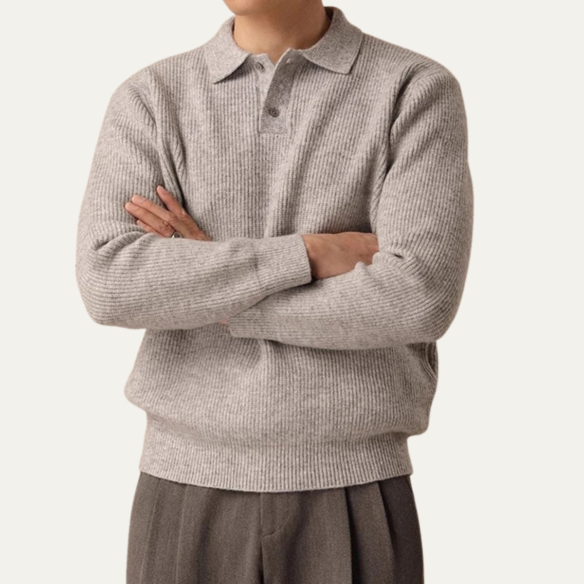 Sweat-shirt à col zippé doublé sherpa pour homme