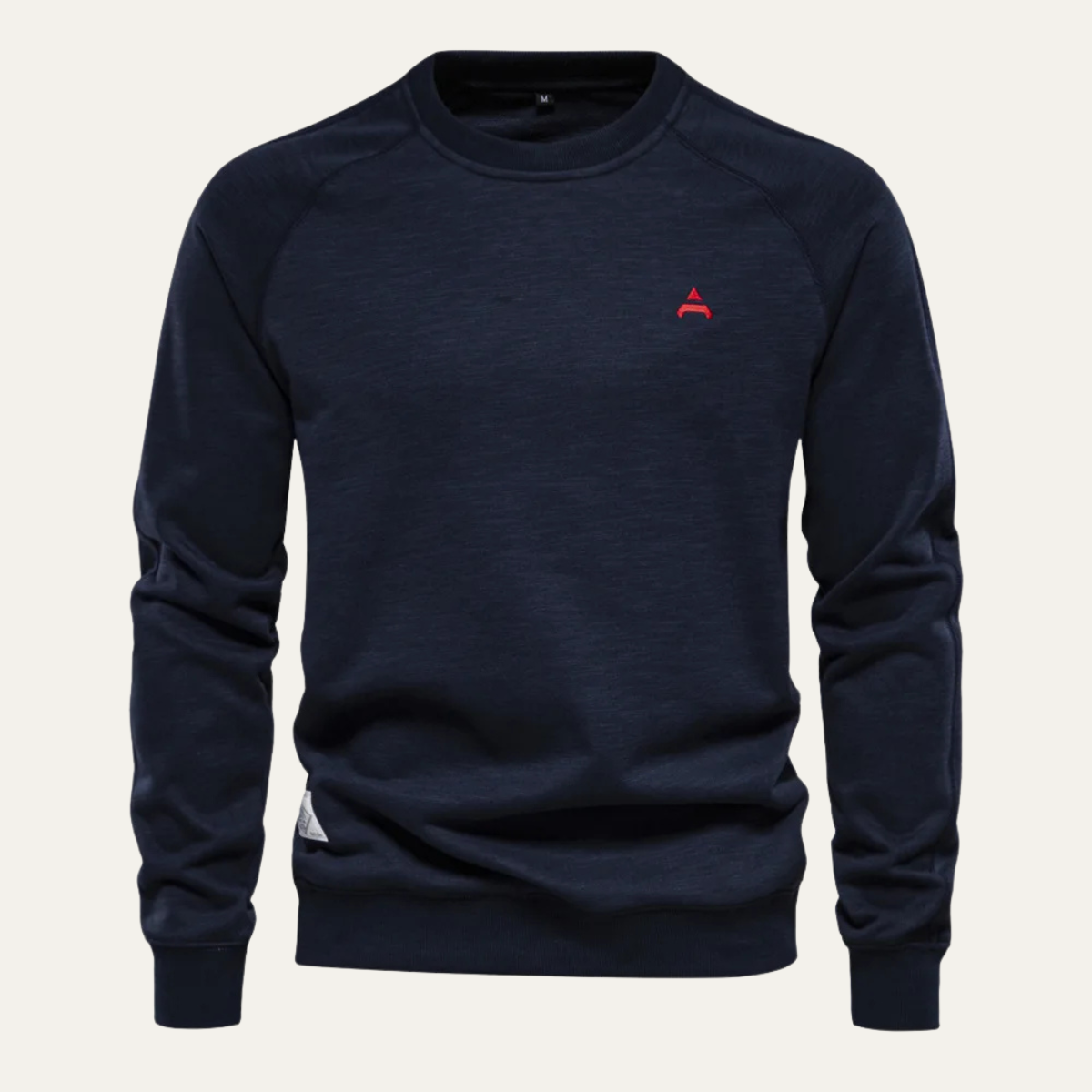 Sweat-shirt classique en coton à col rond pour homme