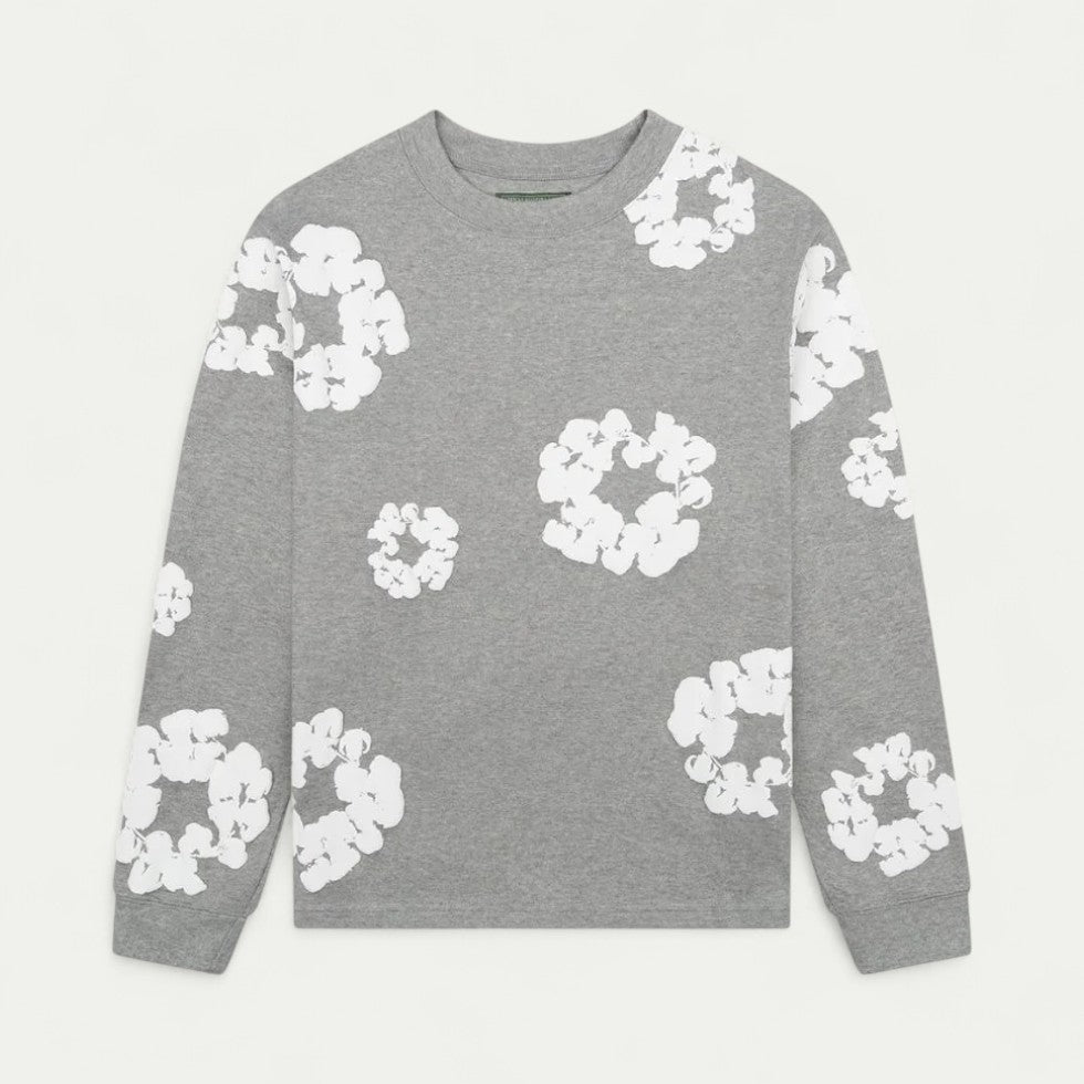 Sweat-shirt décontracté à motif floral pour femme