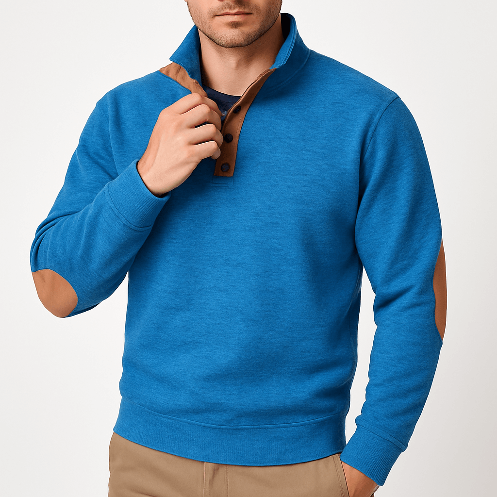 Sweat-shirt en maille à col montant pour homme