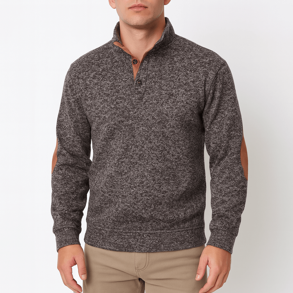 Sweat-shirt en maille à col montant pour homme