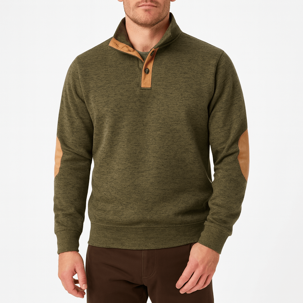 Sweat-shirt en maille à col montant pour homme