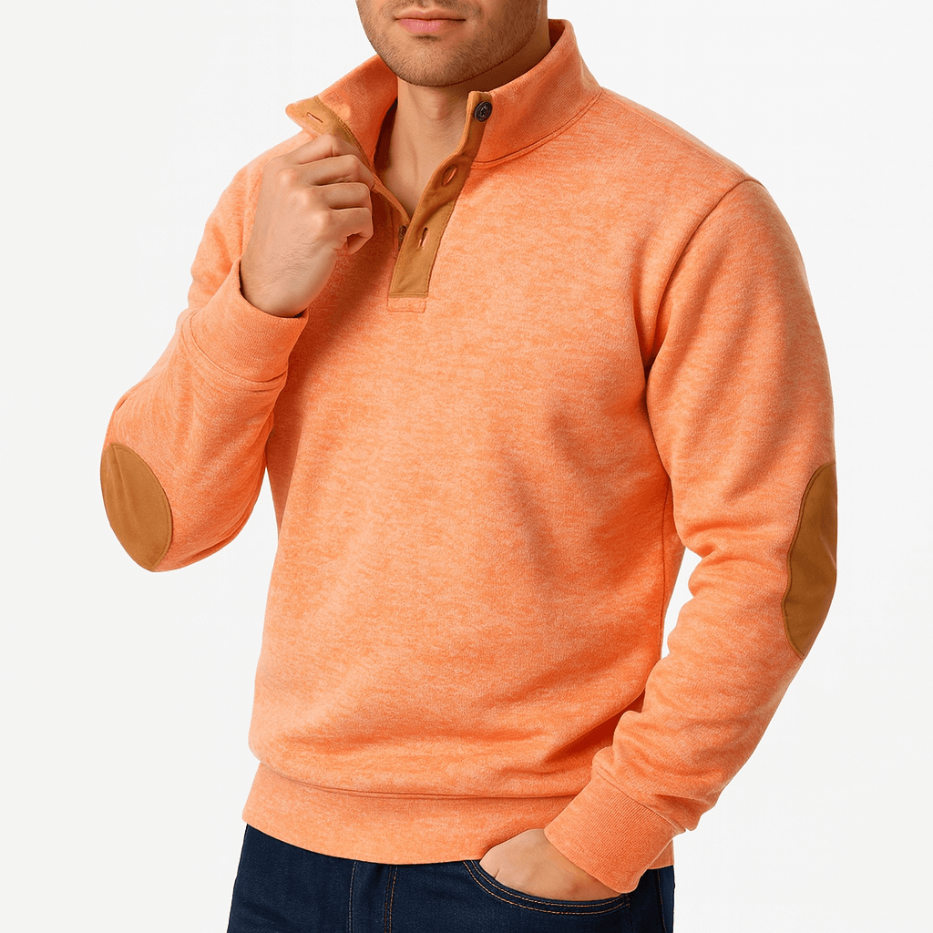 Sweat-shirt en maille à col montant pour homme