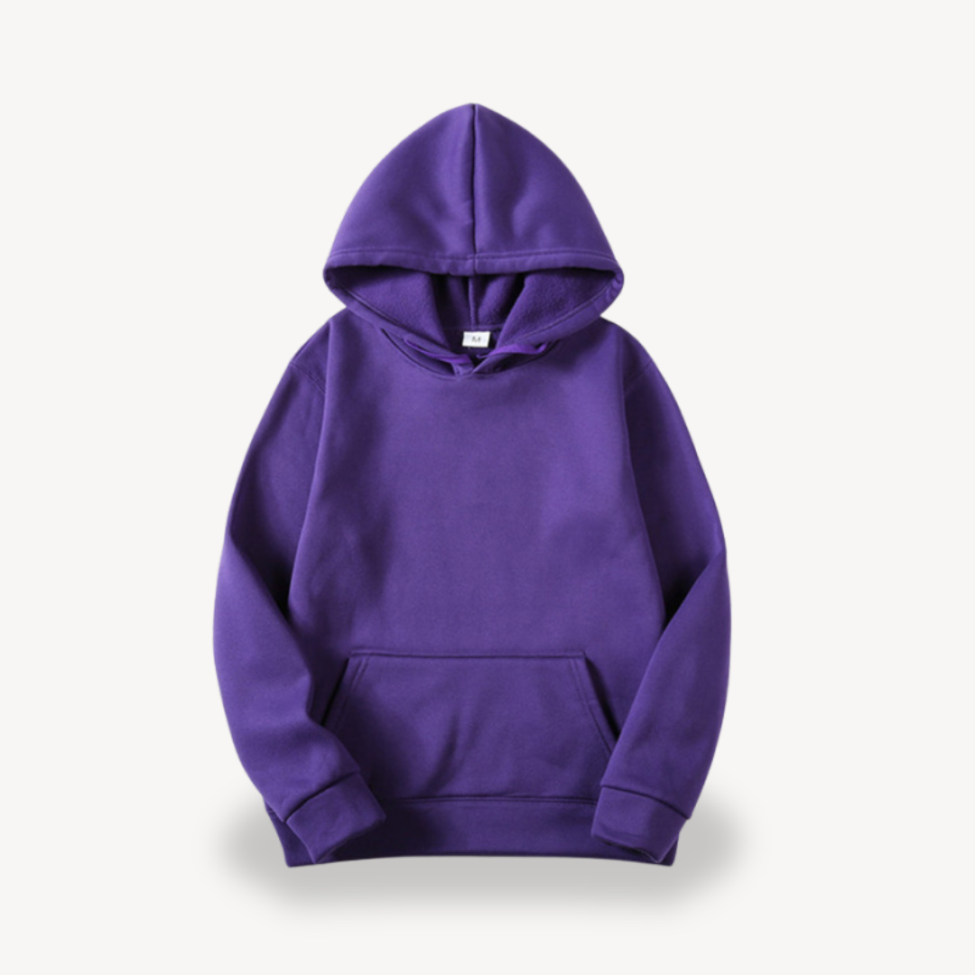 Sweat à capuche uni décontracté pour femme