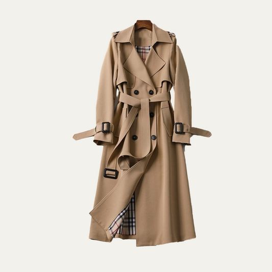Trench-coat classique ceinturé pour femme