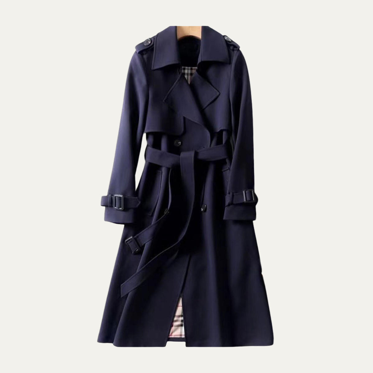 Trench-coat classique ceinturé pour femme