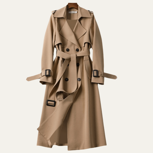 Trench-coat classique croisé pour femme