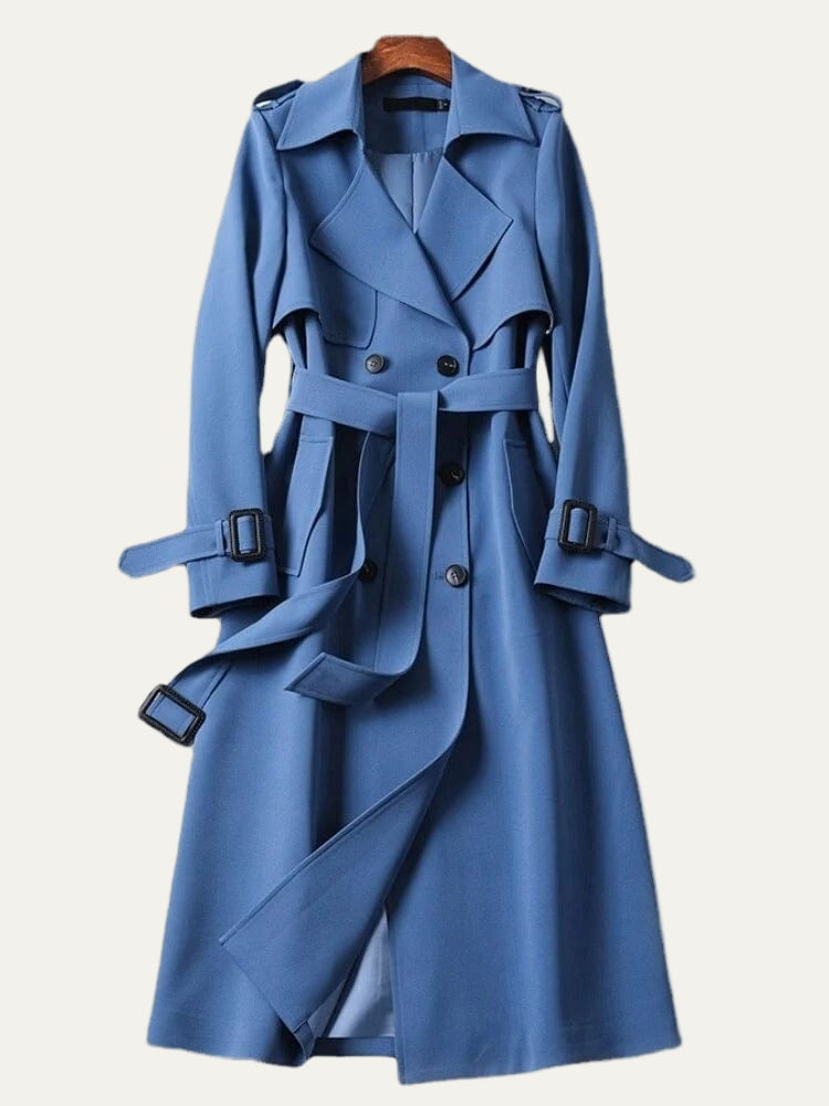 Trench-coat classique croisé pour femme