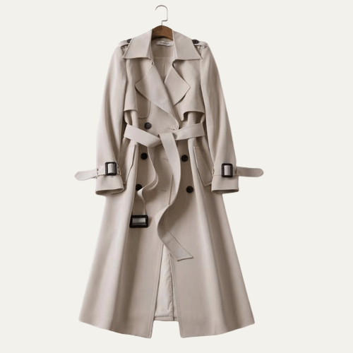 Trench-coat classique croisé pour femme