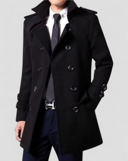 Trench-coat croisé sur mesure pour homme